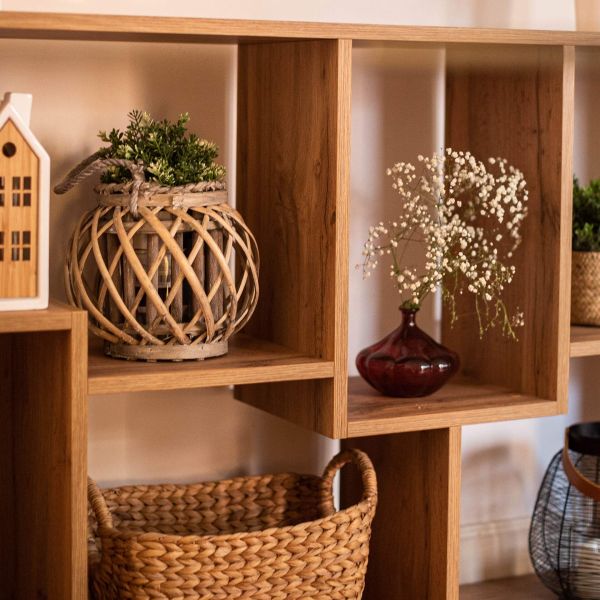 Iacopo M Bookcase (63.31 x 93.07 in), Rustic Oak set image 6