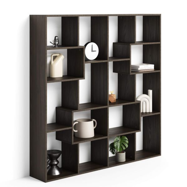 Iacopo S Bookcase (63.31 x 62.3 in), Dark Walnut