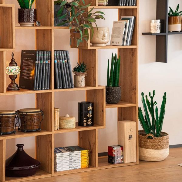 Iacopo M Bookcase (63.31 x 93.07 in), Rustic Oak set image 3