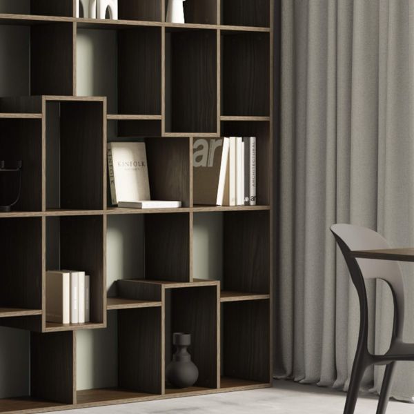 Iacopo XXL Bookcase (189.92 x 93.07 in), Dark Walnut detail image 2