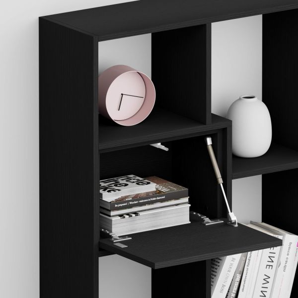 Iacopo XXL Bookcase with panel doors (189.9 x 93.1 in), Ashwood Black detail image 2