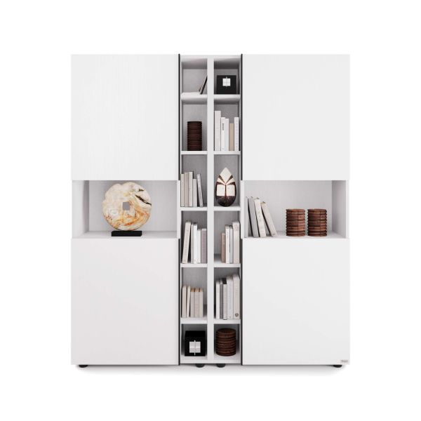 Romina Modular Bookcase (60.34 x 68.34 in), Ashwood White detail image 1