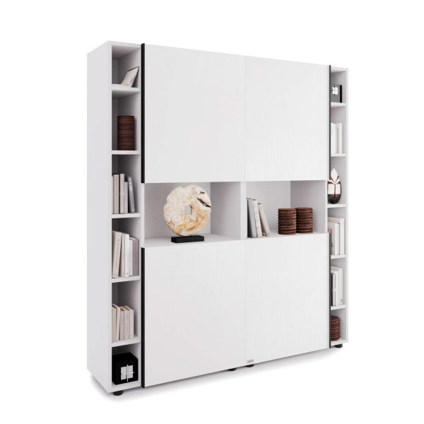 Romina Modular Bookcase (60.34 x 68.34 in), Ashwood White detail image 2