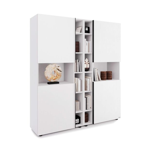 Romina Modular Bookcase (60.34 x 68.34 in), Ashwood White