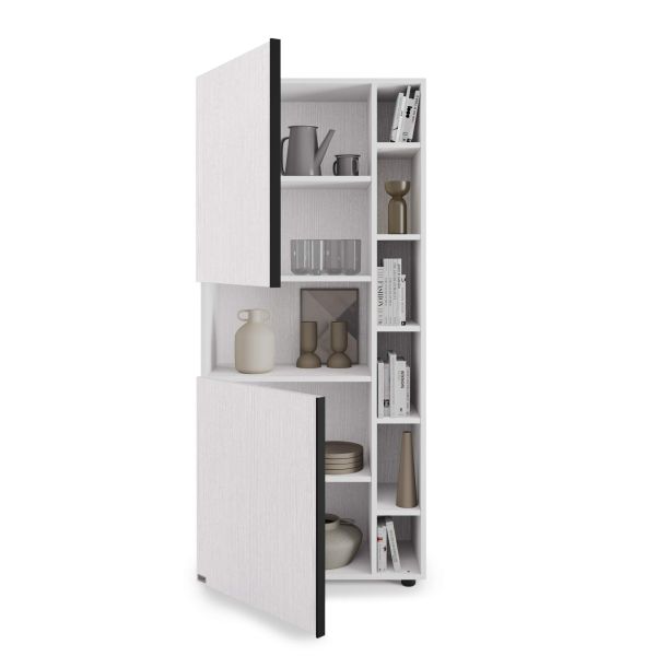 Romina Modular Bookcase (30.23 x 68.34 in), Ashwood White detail image 1