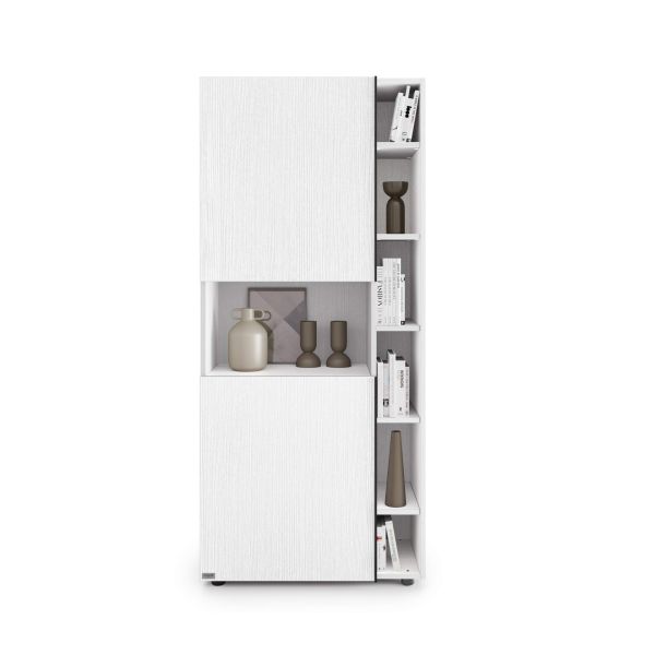Romina Modular Bookcase (30.23 x 68.34 in), Ashwood White detail image 2
