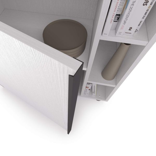 Romina Modular Bookcase (60.34 x 68.34 in), Ashwood White detail image 3