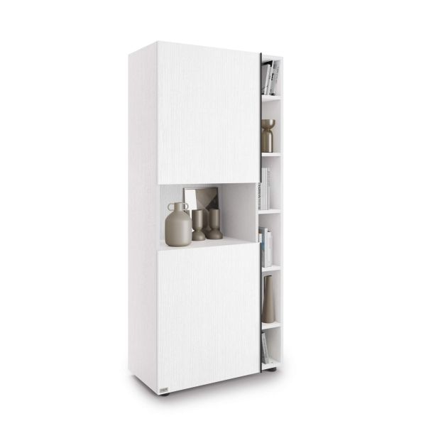 Romina Modular Bookcase (30.23 x 68.34 in), Ashwood White