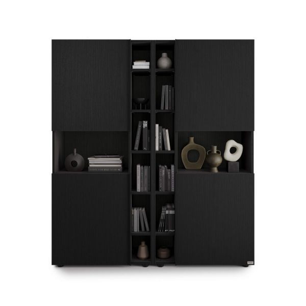 Romina Modular Bookcase (60.34 x 68.34 in), Ashwood Black detail image 1