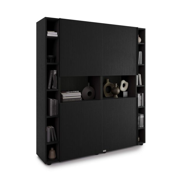 Romina Modular Bookcase (60.34 x 68.34 in), Ashwood Black detail image 2