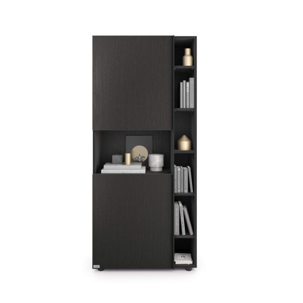 Romina Modular Bookcase (30.23 x 68.34 in), Ashwood Black detail image 2