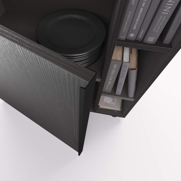 Romina Modular Bookcase (60.34 x 68.34 in), Ashwood Black detail image 3