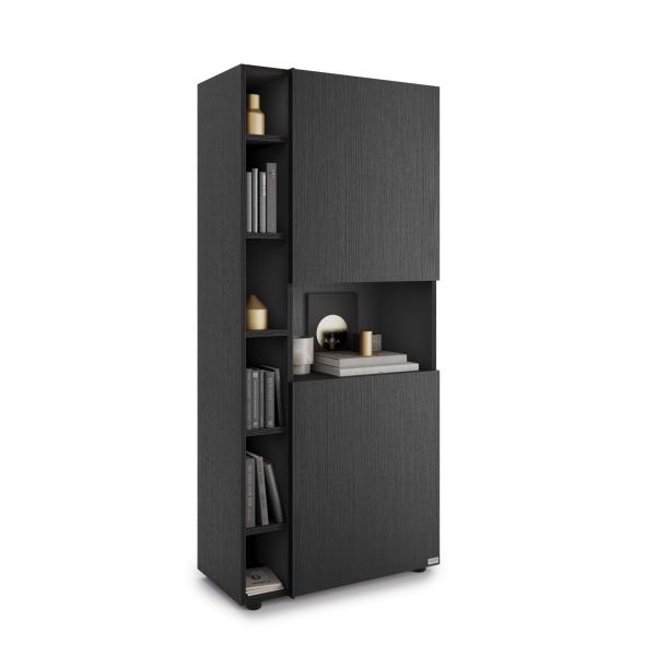 Romina Modular Bookcase (30.23 x 68.34 in), Ashwood Black detail image 4