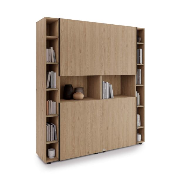 Romina Modular Bookcase (60.34 x 68.34 in), Light Oak detail image 2