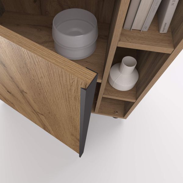 Romina Modular Bookcase (30.23 x 68.34 in), Rustic Oak detail image 3