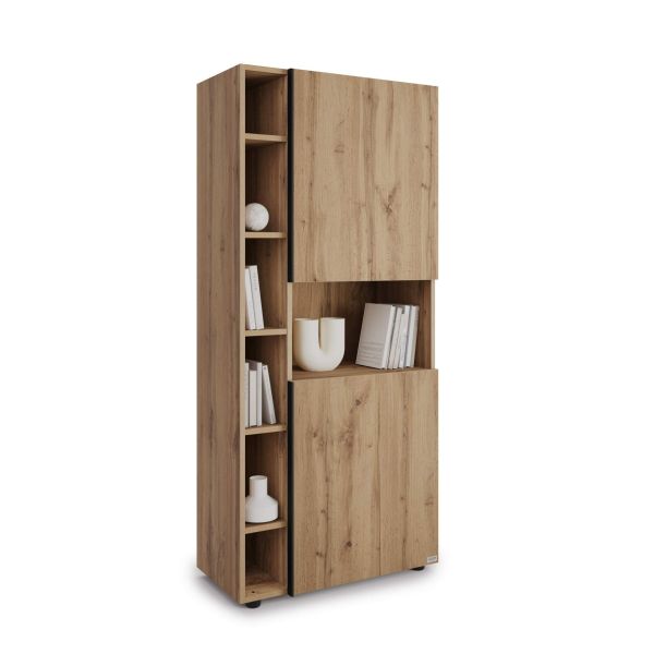 Romina Modular Bookcase (30.23 x 68.34 in), Rustic Oak detail image 4