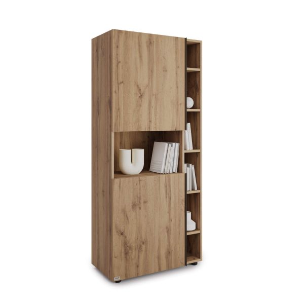 Romina Modular Bookcase (30.23 x 68.34 in), Rustic Oak