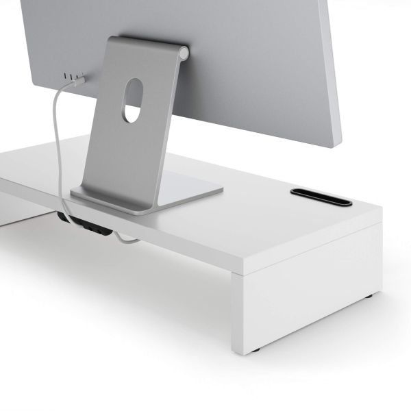 Monitor stand Riki for desk, h.4 in, Opaque White detail image 1