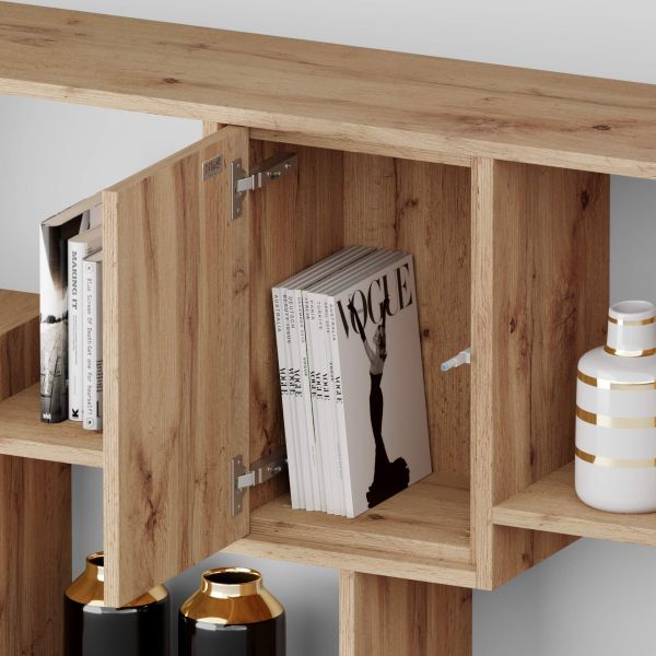 Iacopo, TV wall unit, Rustic Oak with doors detail image 1