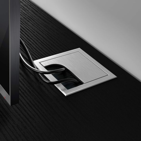 Rachele TV Stand, Ashwood Black and Concrete Grey detail image 2