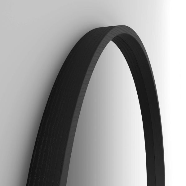 Olivia Round Mirror, 25.19 in diameter, Ashwood Black detail image 3