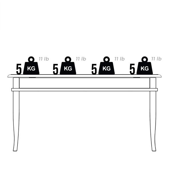 Classico Coffee table, Walnut technical image 2