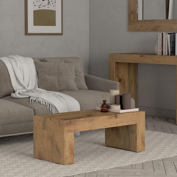 Evolution low Coffee Table 35.4 x 15.7 in, Concrete Effect, Grey set image 1