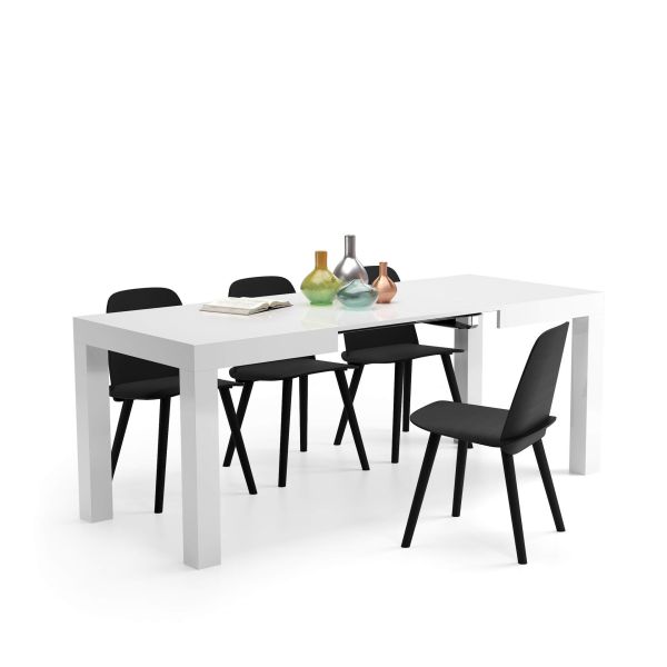 First Extendable Table, 47.2(78.7)x31.5 in, High Gloss White detail image 3