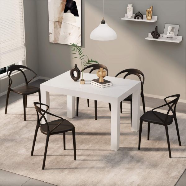 First Extendable Table, 47.2(78.7)x31.5 in, High Gloss White detail image 2