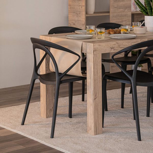 First Extendable Table, 47.2(78.7)x31.5 in, Oak set image 1