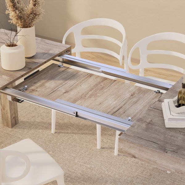First Extendable Table, 47.2(78.7)x31.5 in, Oak detail image 1