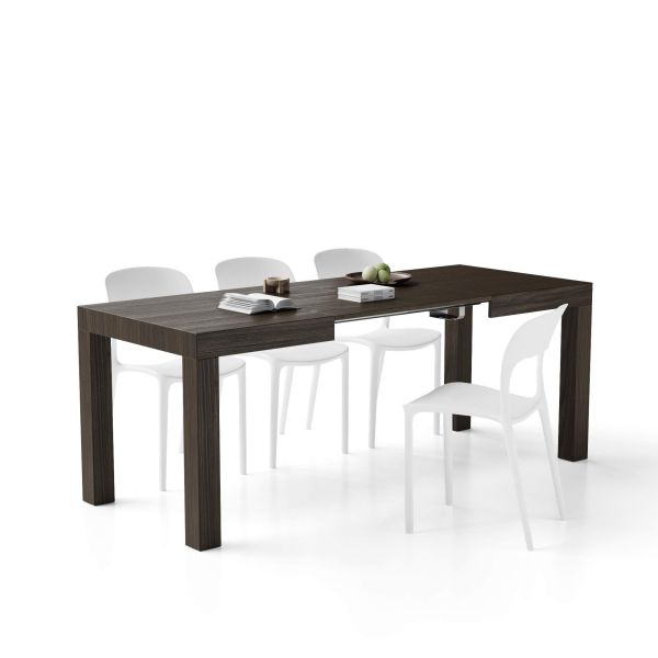First Extendable Table, 47.2(78.7)x31.5 in, Dark Walnut detail image 3