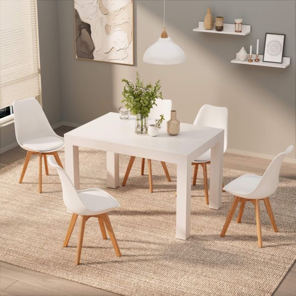First Extendable Table, 47.2(78.7)x31.5 in, Ashwood White detail image 2