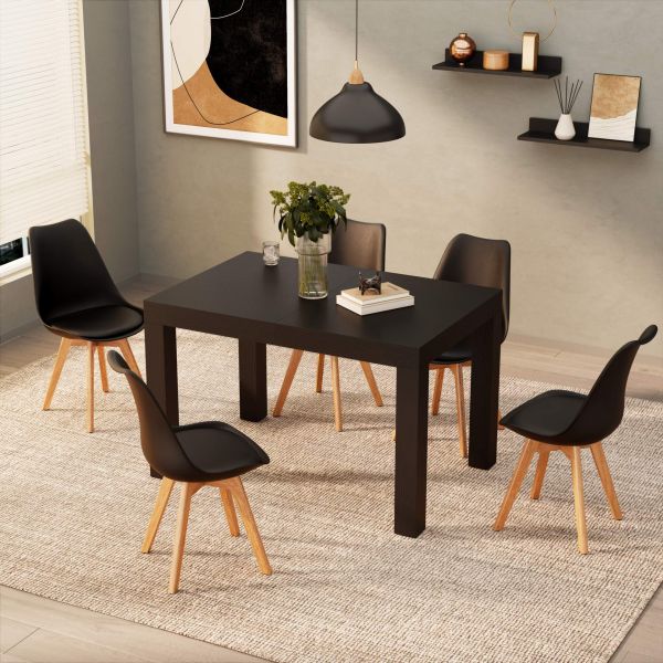 First Extendable Table, 47.2(78.7)x31.5 in, Ashwood Black detail image 2