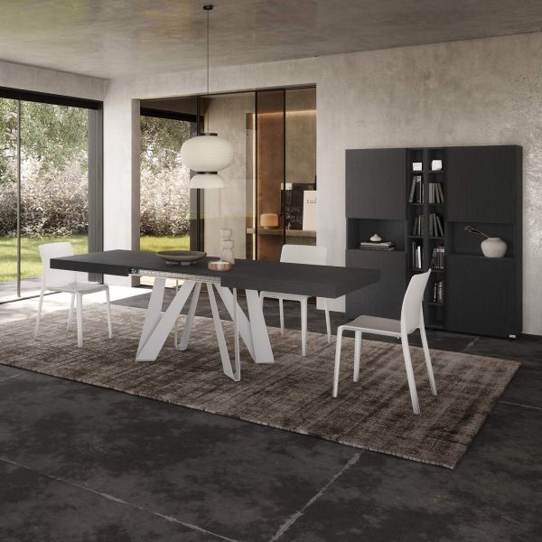 Romina Modular Bookcase (60.34 x 68.34 in), Ashwood Black set image 1