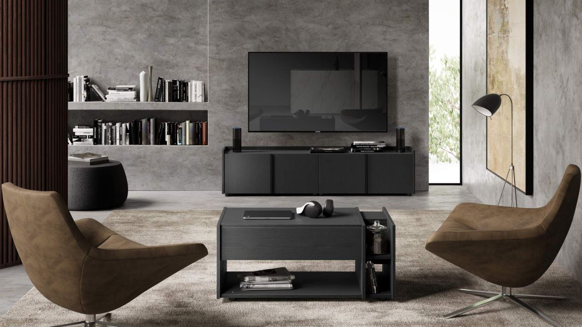 Romina Lift-up Coffee Table, Ashwood Black set image 1