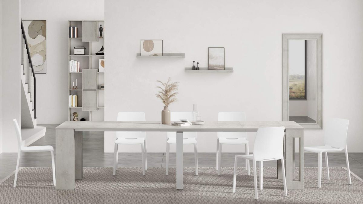 Set of 2 First picture shelves, 23.62 in, Concrete Effect, Grey set image 1