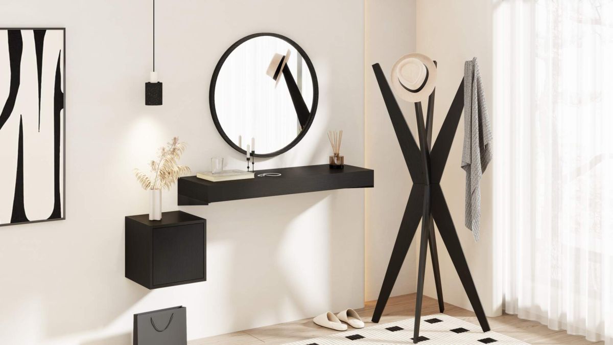 Floating Console Table Evolution 47.24 x 15.74 in, Ashwood Black set image 1