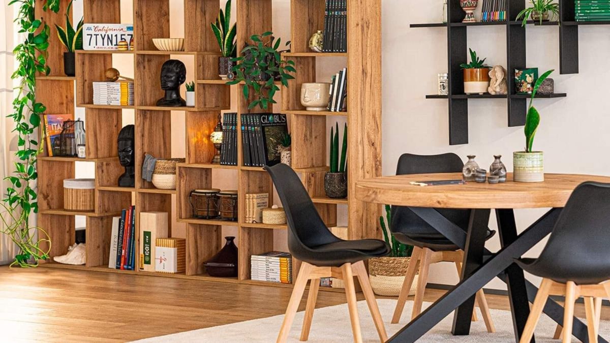 Iacopo M Bookcase (63.31 x 93.07 in), Rustic Oak set image 5