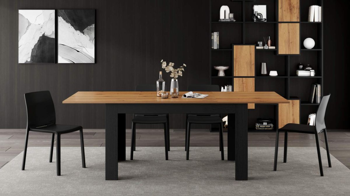 Iacopo M Bookcase with panel doors (63.3 x 93.1 in), Ashwood Black set image 2