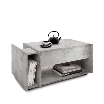 Romina Lift-up Coffee Table, Concrete Grey Effect