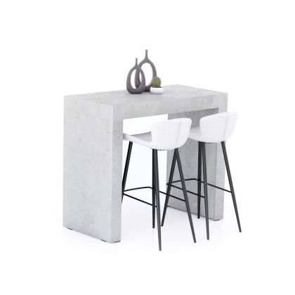 Evolution High Table 47.2 x 23.6 in, Concrete Effect, Grey
