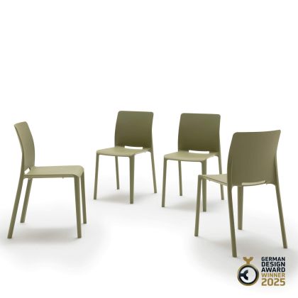 Emma Chairs, Set of 4, Olive Green