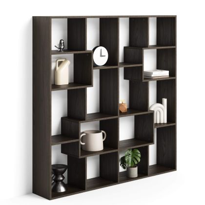 Iacopo S Bookcase (63.31 x 62.3 in), Dark Walnut