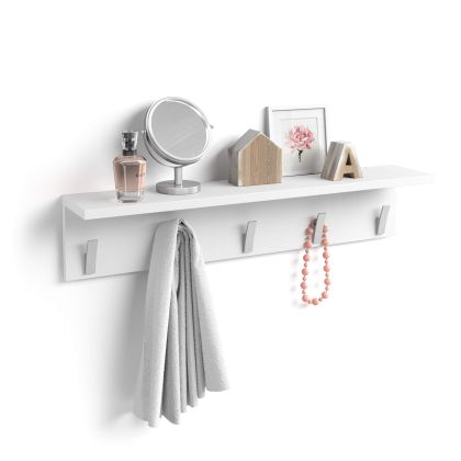 Wall coat hanger, Rachele, 31.49 in, Matt White