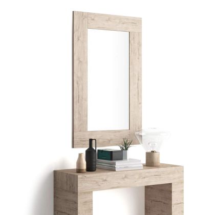 Evolution Rectangular Wall Mirror, 46.5 x 28.7 in, Oak