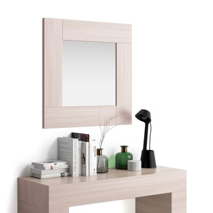 Evolution Square Wall Mirror, 28.7 x 28.7 in, Pearled Elm