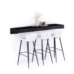Mensolone Da Bar Evolution 180x40, Nero Frassino con Caricatore Wireless