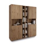 Libreria Componibile Romina (153,6 x 173,6 cm), Rovere Rustico