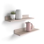 Coppia Mensole Rachele, 60 cm, Olmo Perla